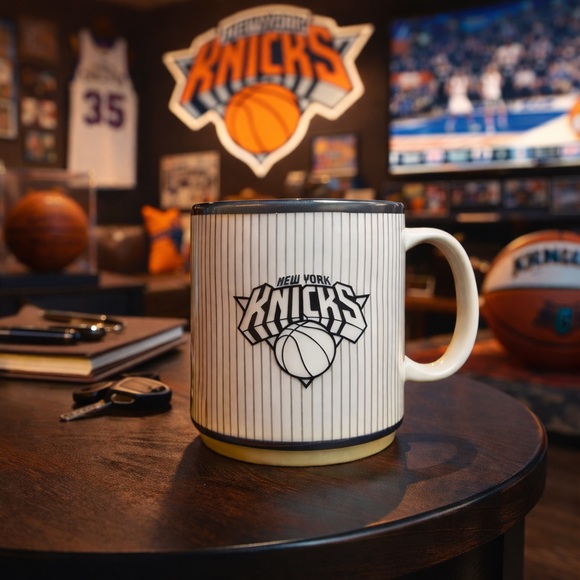 Rare Kith x New York Knicks Pinstripe Mug | NBA Collector Cup - Picture 2 of 7